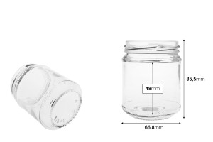 Класически буркан за сладко 212 мл Т.О. 63-изображение_размери