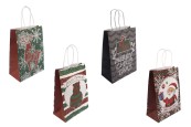 Коледна подаръчна торбичка 185x95x255 mm с дръжка - 12 бр. Коледна подаръчна торбичка 185x95x255 mm с дръжка - 12 бр.