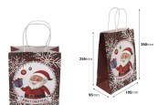 Коледна подаръчна торбичка 185x95x255 mm с дръжка - 12 бр. Коледна подаръчна торбичка 185x95x255 mm с дръжка - 12 бр.