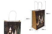 Хартиени коледни подаръчни торбички 150x80x210 мм с дръжка - 12 бр. Хартиени коледни подаръчни торбички 150x80x210 мм с дръжка - 12 бр.