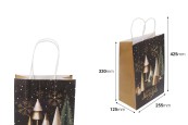 Хартиени коледни подаръчни торбички 255x125x330 мм с дръжка - 12 бр. Хартиени коледни подаръчни торбички 255x125x330 мм с дръжка - 12 бр.