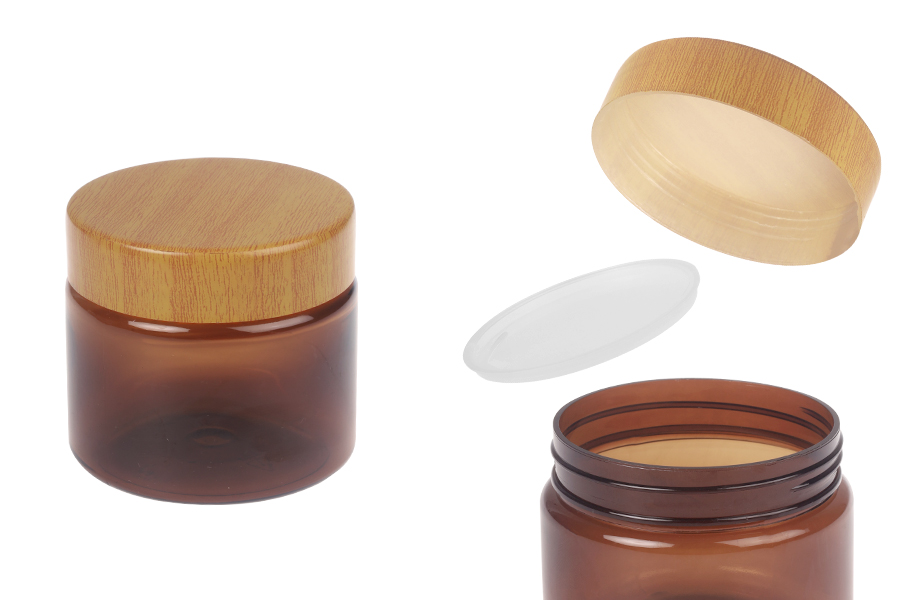 Пластмасов карамелен PET буркан 150 мл с капачка и пластмасов уплътнител - 12 бр.-изображение_продукт