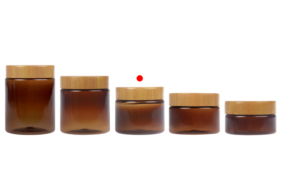 Пластмасов карамелен PET буркан 150 мл с капачка и пластмасов уплътнител - 12 бр.-изображение_група