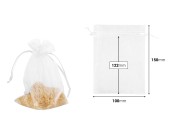 Торбичка от тюл с размери 100x150 mm  в различни цветове-изображение_размери