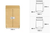 Опаковка тип "DOY PACK" , с вътрешна алуминиева облицовка, с размери 130x40x210 mm - 50 броя-изображение_размери