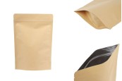 Крафт торбички тип с размер Doy Pack 180x40x260 мм, с алуминиево вътрешно покритие , закопчаване с "цип" и термозапечатване - 50 бр.-изображение_продукт