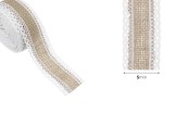 Зебло с  две бели дантели - ширина 40 mm, 5 метра на парче-изображение_размери