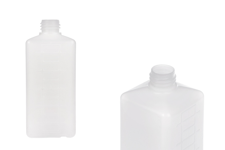 Пластмасова бутилка 500 ml квадратна, полупрозрачна (PP28)-изображение_продукт