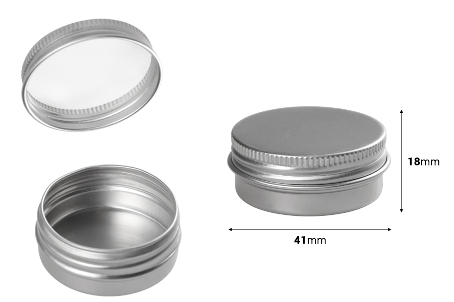 Алуминиеви опаковки 10 мл с  в различни цветове - 12 бр-изображение_размери