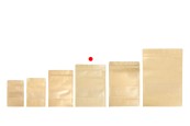 Крафт опаковка тип DOY PACK 160x40x220 mm с цип и прозорец,  с външна и вътрешна облицовка прозрачна - 100 бр.-изображение_група