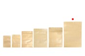 Крафт опаковка тип DOY PACK  200x50x295 mm с цип и прозорец, с външна и вътрешна облицовка прозрачна с възможност за термозапечатване - 100 бр.-изображение_група