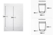 Прозрачна опаковка Doy Pack 200x50x295 mm с цип - 100 бр.-изображение_размери