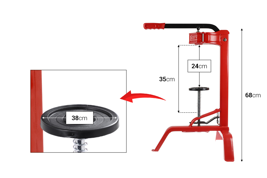 Машинка за затваряне на коркови тапи-изображение_размери