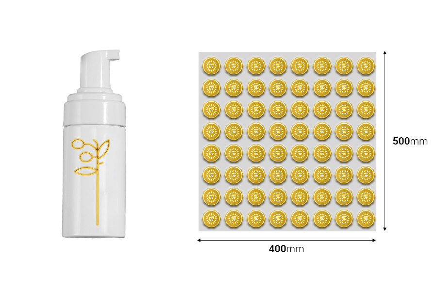 UV DTF 3D фолио самозалепващи релефни етикети с термопечат върху лист 50x40 см в три цвята-изображение_размери