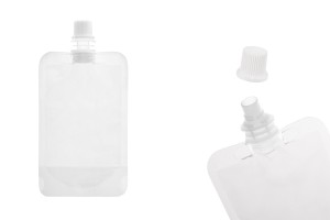Прозрачна торбичка тип ДОЙ ПАК 100 ml  с бяла капачка - 50 бр-изображение_продукт