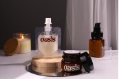 Опаковка тип Doy Pack , прозрачна 50 мл за течности  с бяла предпазна капачка - 50 бр.-изображение_група