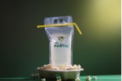 Прозрачна опаковка Doy Pack 250 мл с цип и дупки за сламка  - 50 бр-изображение_група