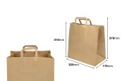 Хартиена торбички за пазар с плоска дръжка с размер 320x170x310 mm - 25 бр./опаковка-изображение_размери