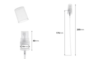 Пластмасов прозрачен пулверизатор 18/415-изображение_размери