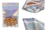 Алуминиеви торбички тип Doy Pack  200х50х300 мм, прозрачни отпред с "цип" - 50 бр.-изображение_продукт
