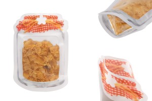 Пликове тип Doy Pack с цип във формата на буркан с размери 105x30x154 mm с цип затваряне - 50 бр./пакет-изображение_продукт