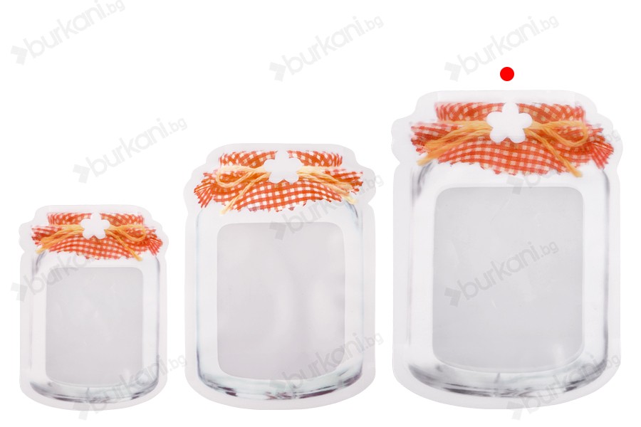 Пликове тип Doy Pack с цип във формата на буркан с размери 165x43x243 mm - в опаковка от 50 бр.-изображение_група