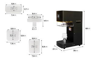Затварачка - машина за затваряне на алуминиеви капачки кен-изображение_размери