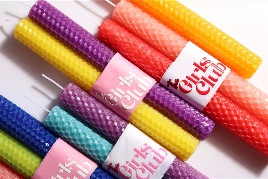 Комплект за създаване на свещи - свещи от пчелен восък в различни цветове (10 листа)-изображение_група