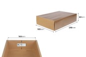 Хартиена опаковъчна кутия (300gsm) 250x180x60 мм с прозрачен капак - 12 бр.-изображение_размери