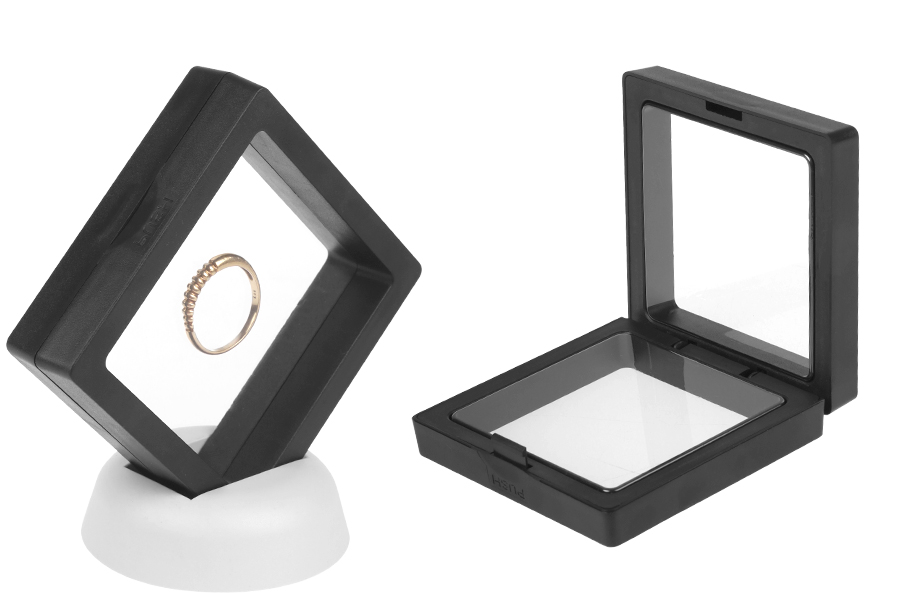 Пластмасова кутия 67x20x67 мм с фолио за показване на продукти  - 10 бр.-изображение_група