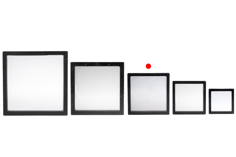 Пластмасова кутия 107x20x107 мм  с фолио за показване на продукти  - 10 бр.-изображение_група