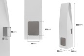 Бяла хартиена кутия с размери 60x60x260 мм за бутилки за ароматизатори с държач за пръчици - 20 бр. Бяла хартиена кутия с размери 60x60x260 мм за бутилки за ароматизатори с държач за пръчици - 20 бр.