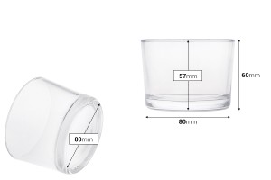 Стъклен цилиндричен съд 190 мл (80x60 мм)-изображение_размери