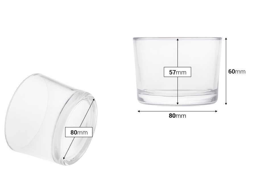 Стъклен цилиндричен съд 190 мл (80x60 мм)-изображение_размери