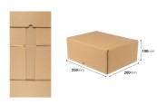 Картонена опаковъчна самосглобяваща се кутия 250x200x100 мм - 10 бр.-изображение_размери