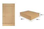 Картонена опаковъчна самосглобяваща се кутия 380x290x85 мм - 10 бр.-изображение_размери