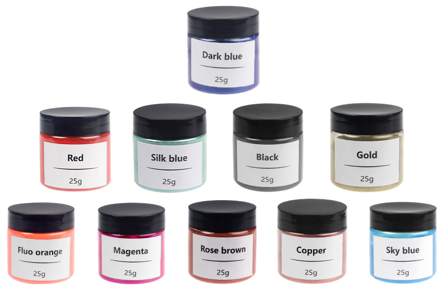 Прахообразен цвят 25 г (mica (слюда) ) в различни цветове-изображение_продукт