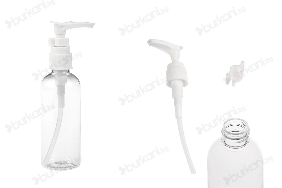 100 ml пластмасова (PET) бутилка за шампоан с  помпа - 12 бр-изображение_продукт
