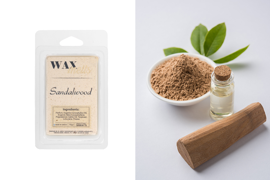 Восъчни кубчета с аромат на сандалово дърво (75 гр.)-изображение_продукт