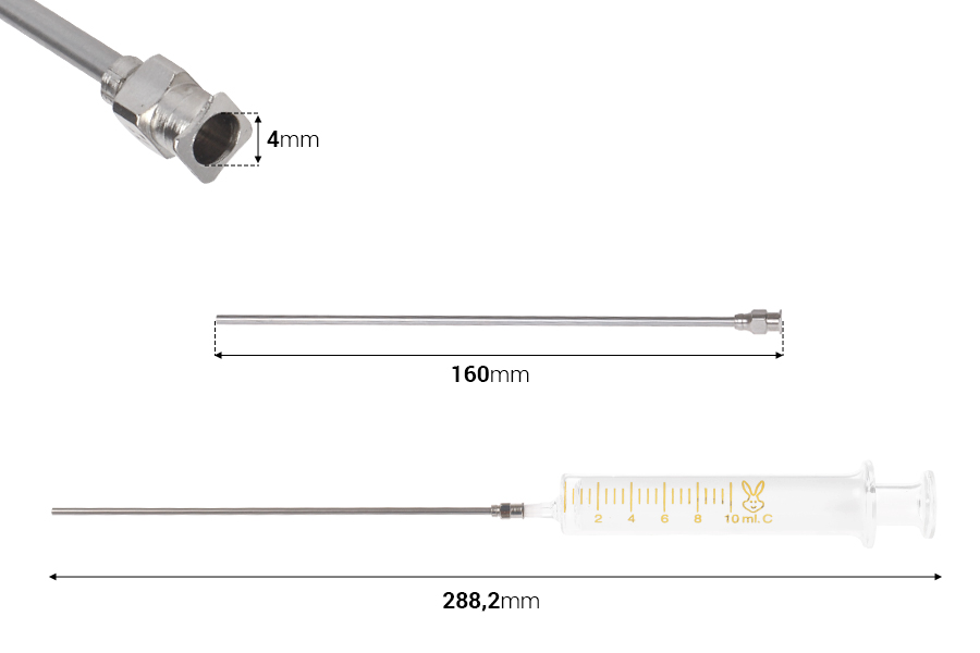 10 ml стъклена спринцовка с метална игла 10 ml стъклена спринцовка с метална игла