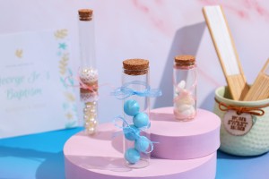 Стъклени епруветки с тапа за бонбониери за сватба или кръщене-изображение_група