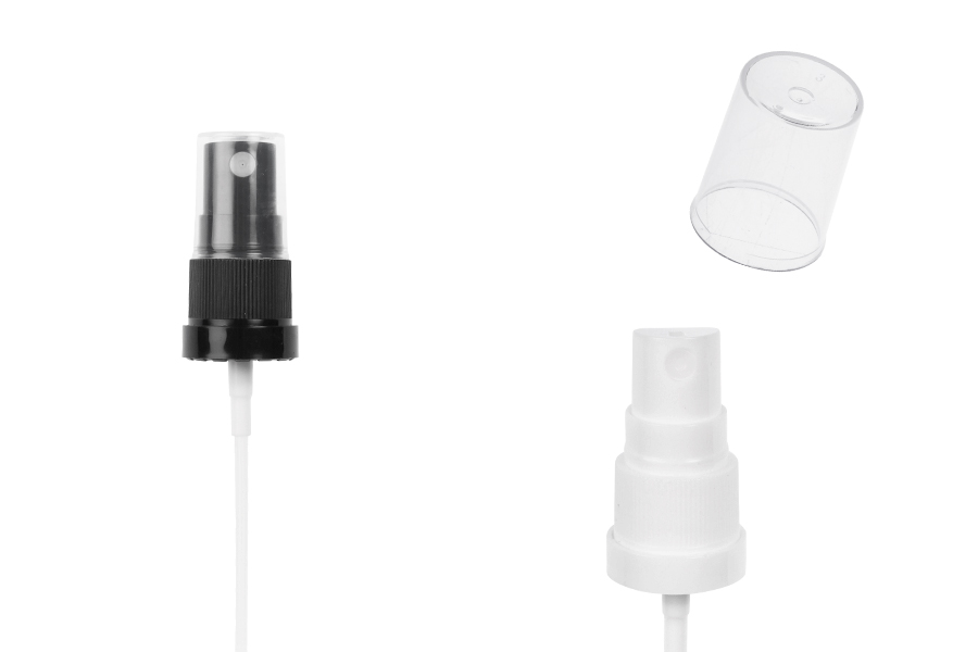 Пластмасов спрей 18/410 с предпазен ринг  и прозрачна пластмасова капачка-изображение_продукт