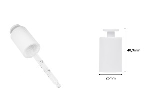 Луксозна капачка за пипетки в бяло или черно с бутон-изображение_размери