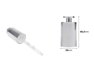 Луксозна капачка за капкомери в златист или сребрист цвят с копче-изображение_размери