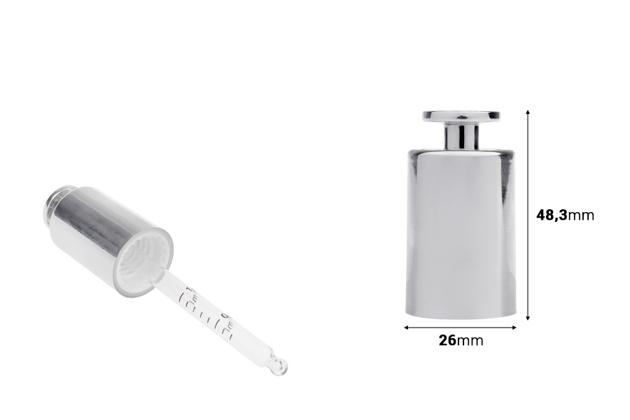 Луксозна капачка за капкомери в златист или сребрист цвят с копче-изображение_размери