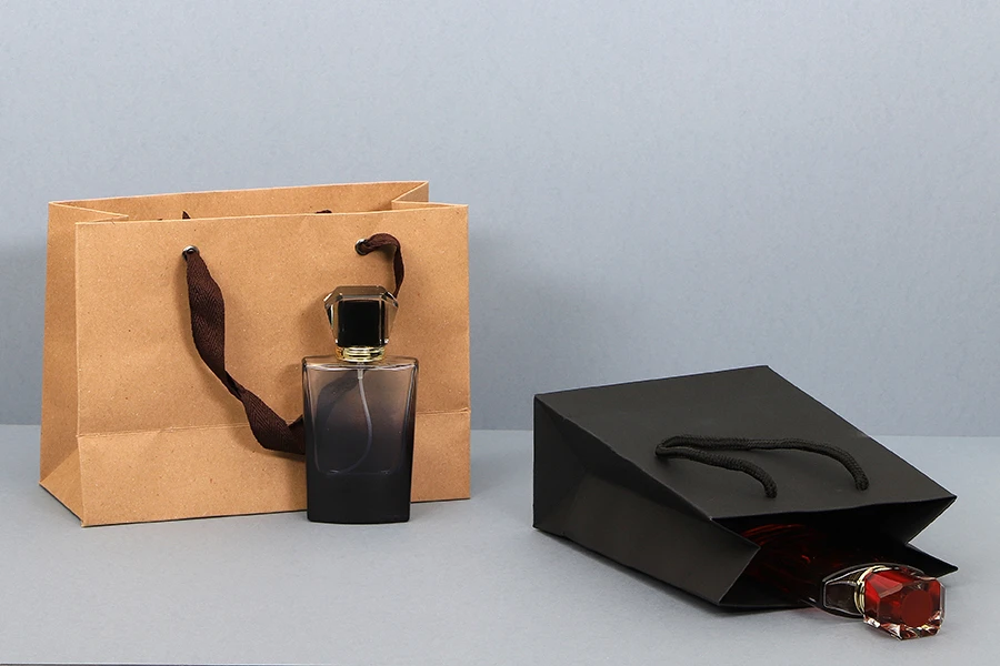 Подаръчна крафт торбичка с размери  230x100x170-изображение_размери