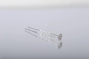 Декоративна метална брошка Маргарита с  ширина 11 mm - 20 броя.-4