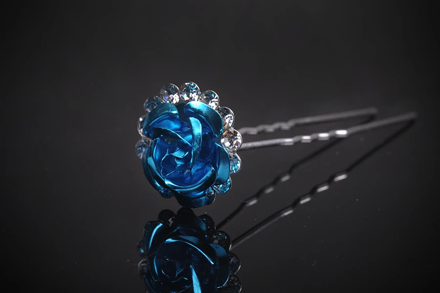 Декоративни метални брошки Роза с ширина 18 mm - 20 броя
