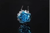 Декоративни метални брошки Роза с ширина 18 mm - 20 броя