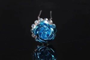 Декоративни метални брошки Роза с ширина 18 mm - 20 броя-11